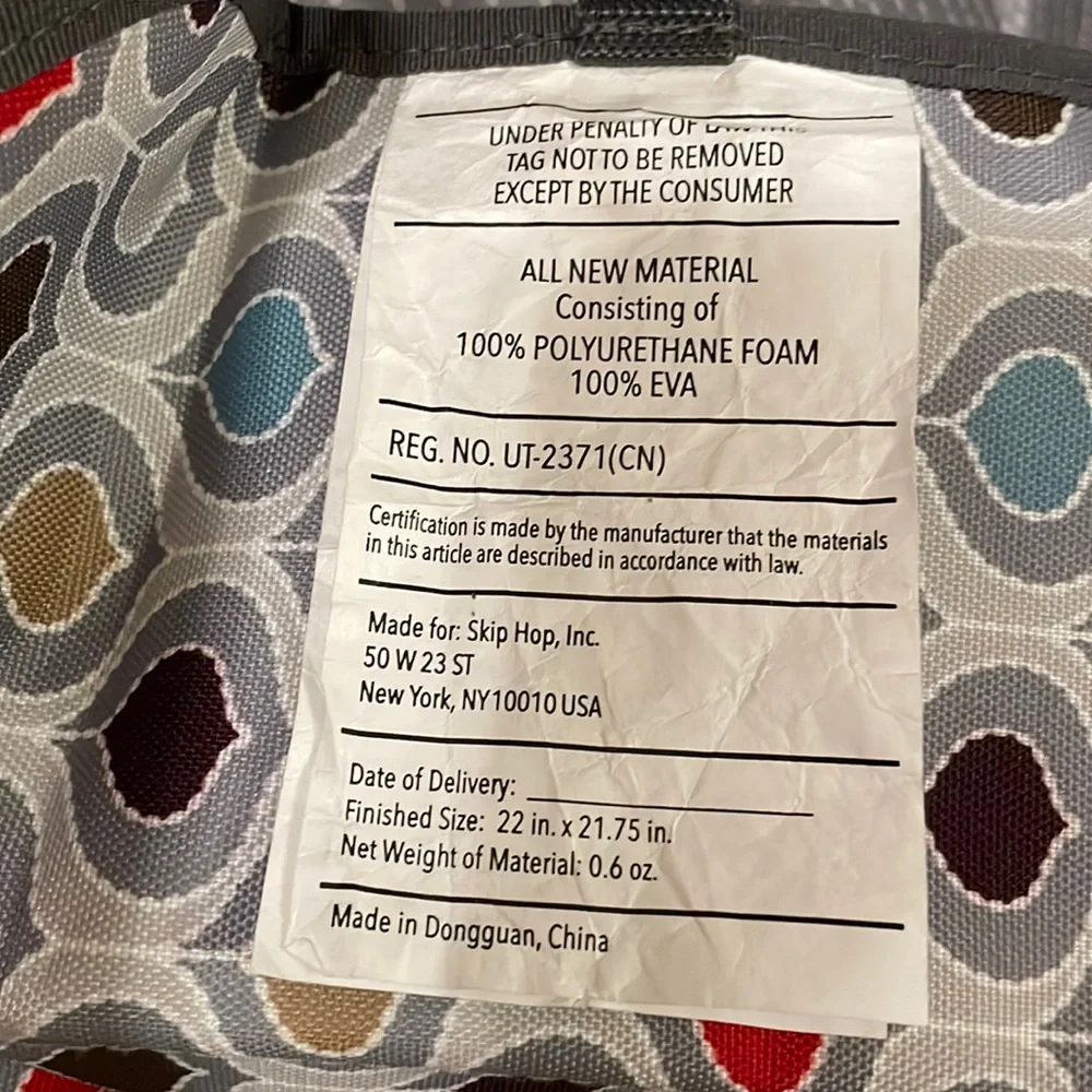 Skip Hop Pronto Baby Changing Station Red Black White Hearts Travel- never used